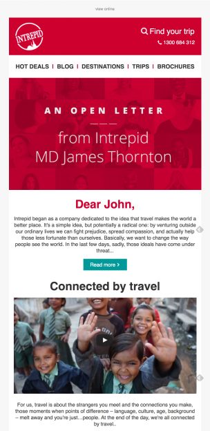 Intrepid Travel Email